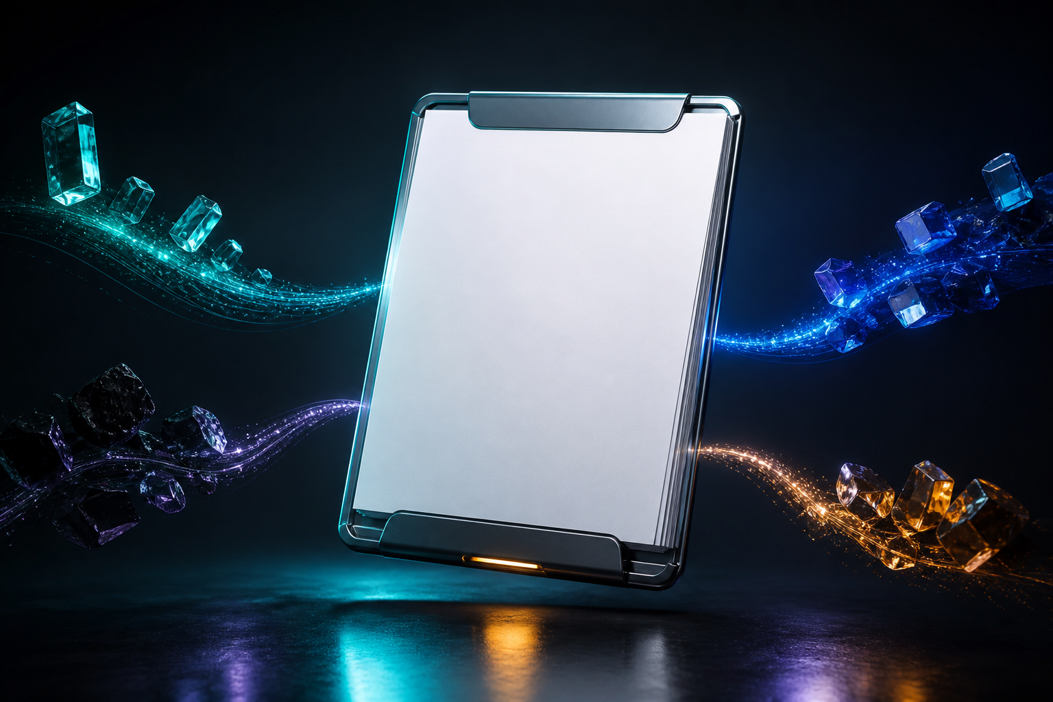 Business components assembling into a polished blank proposal artifact.
