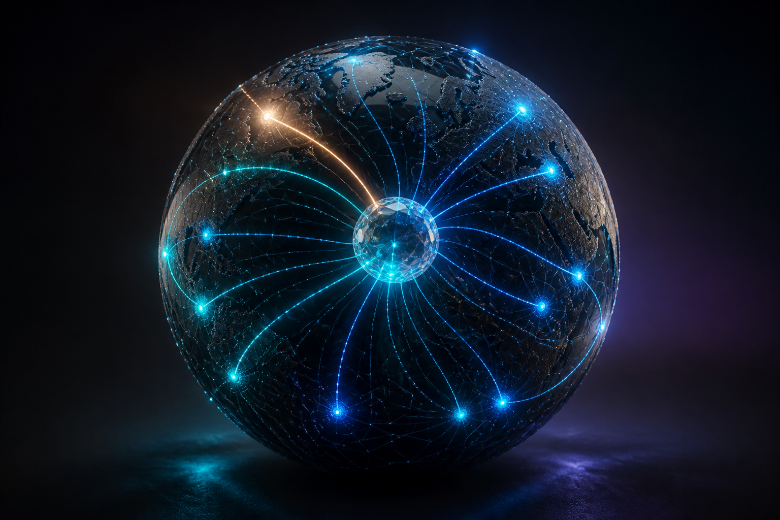 Search and geographic beacon paths converging around an authoritative content core.