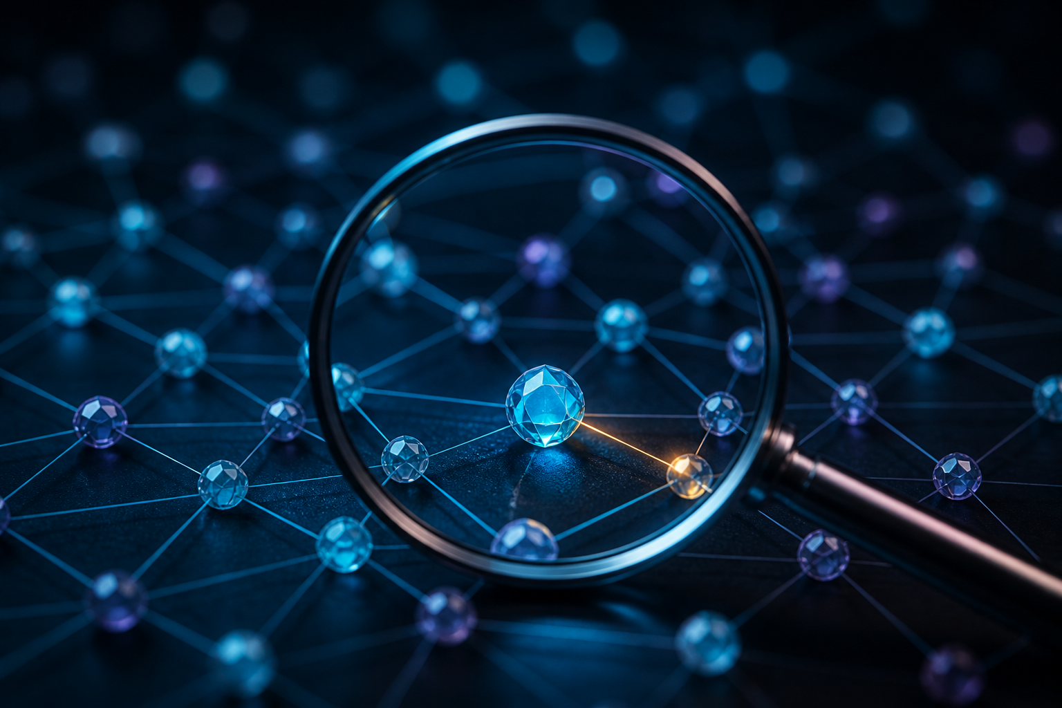 A research lens identifying a high-fit prospect in a market network.