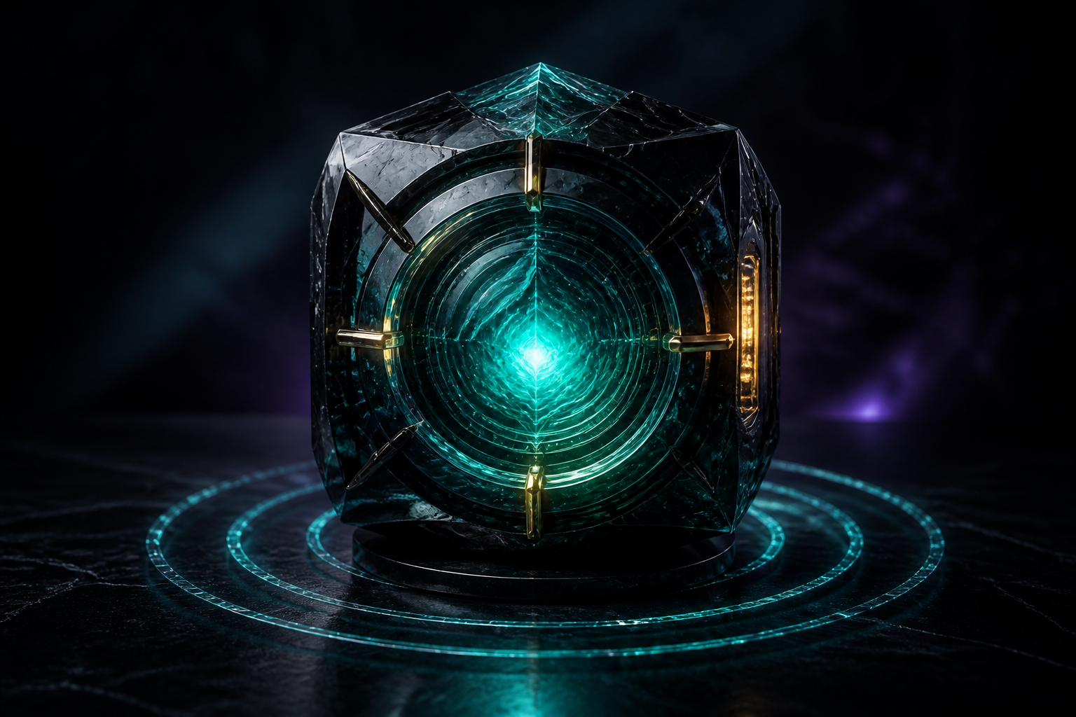 A secure digital vault emitting a clear system health pulse.