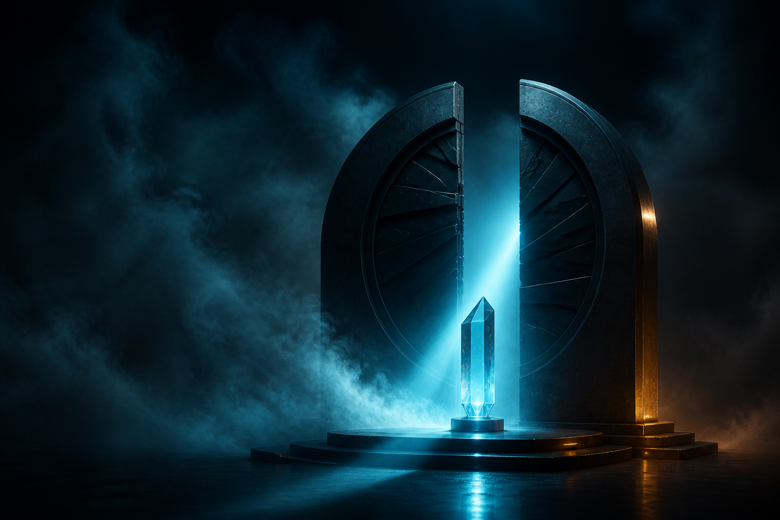 A clarity gate separating a crisp signal from surrounding fog.